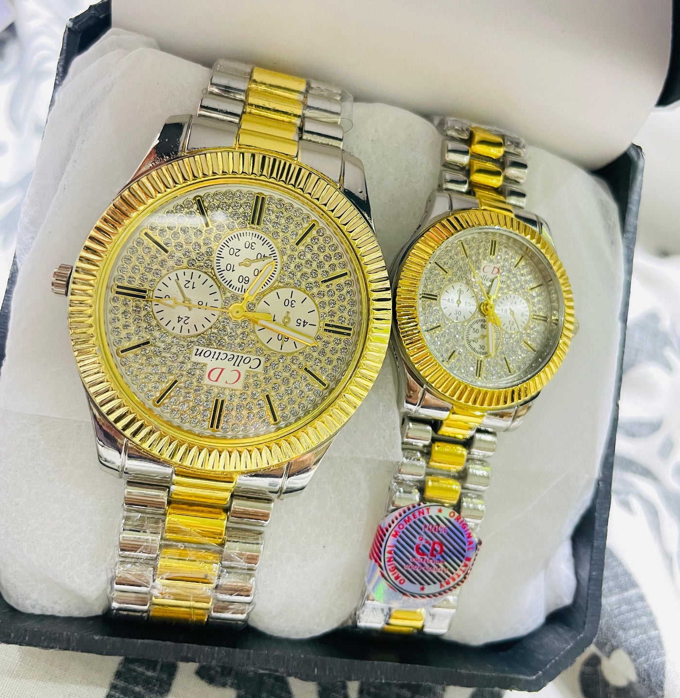 Matching Two-Tone Watches for Couples